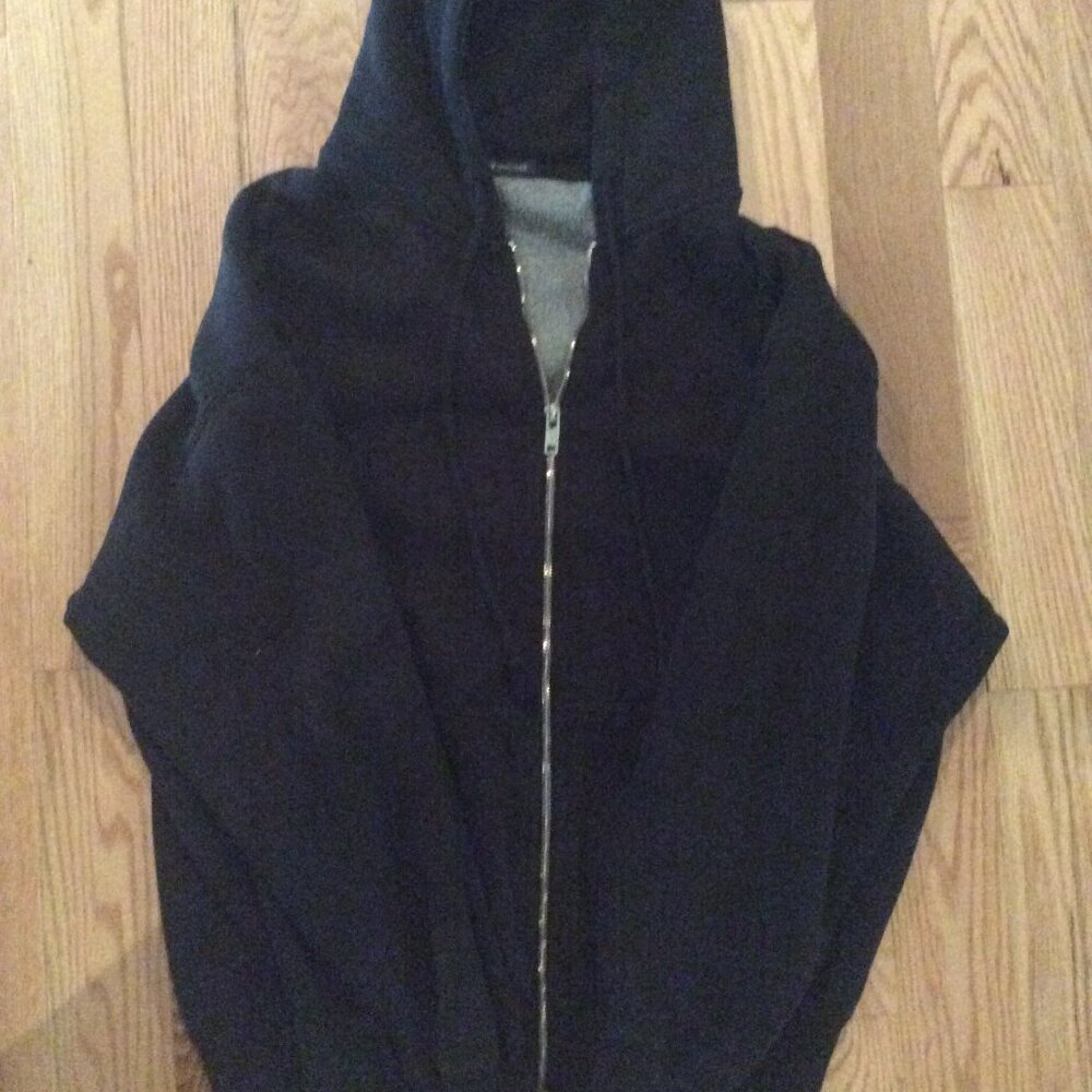 Brandy Melville Black Christy Zip Up Hoodie One Size